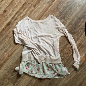 Layered style top with button detail